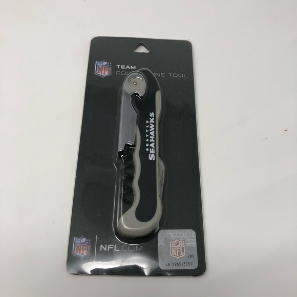 Seattle Seahawks Wine Bottle Opener 3 In 1 Tool - Picture 2 of 4